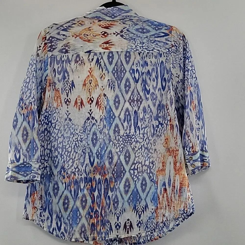 3 For$20 Chico's Multi color design top size 0 - Picture 7 of 8